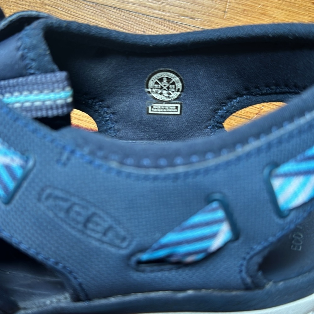 Keen Solr Hiking Water Sandals Aqua Stop Navy Blue Mist - Picture 4 of 6